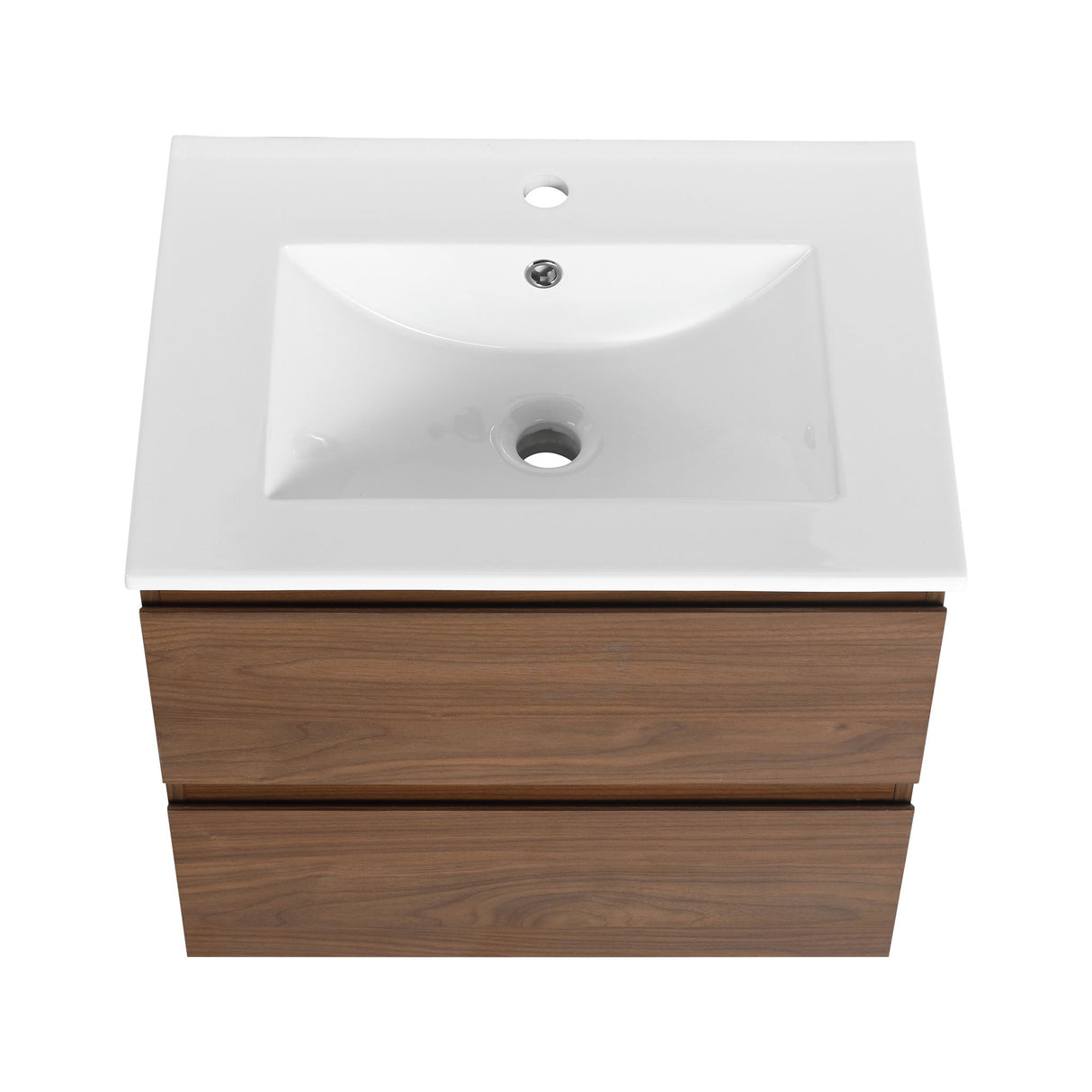 Wall Mounted Bathroom Vanity & Sink, 2 Soft Close Drawers