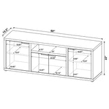 Noriega - 3 Piece TV Entertainment Center, Open & Concealed Storage - Wood