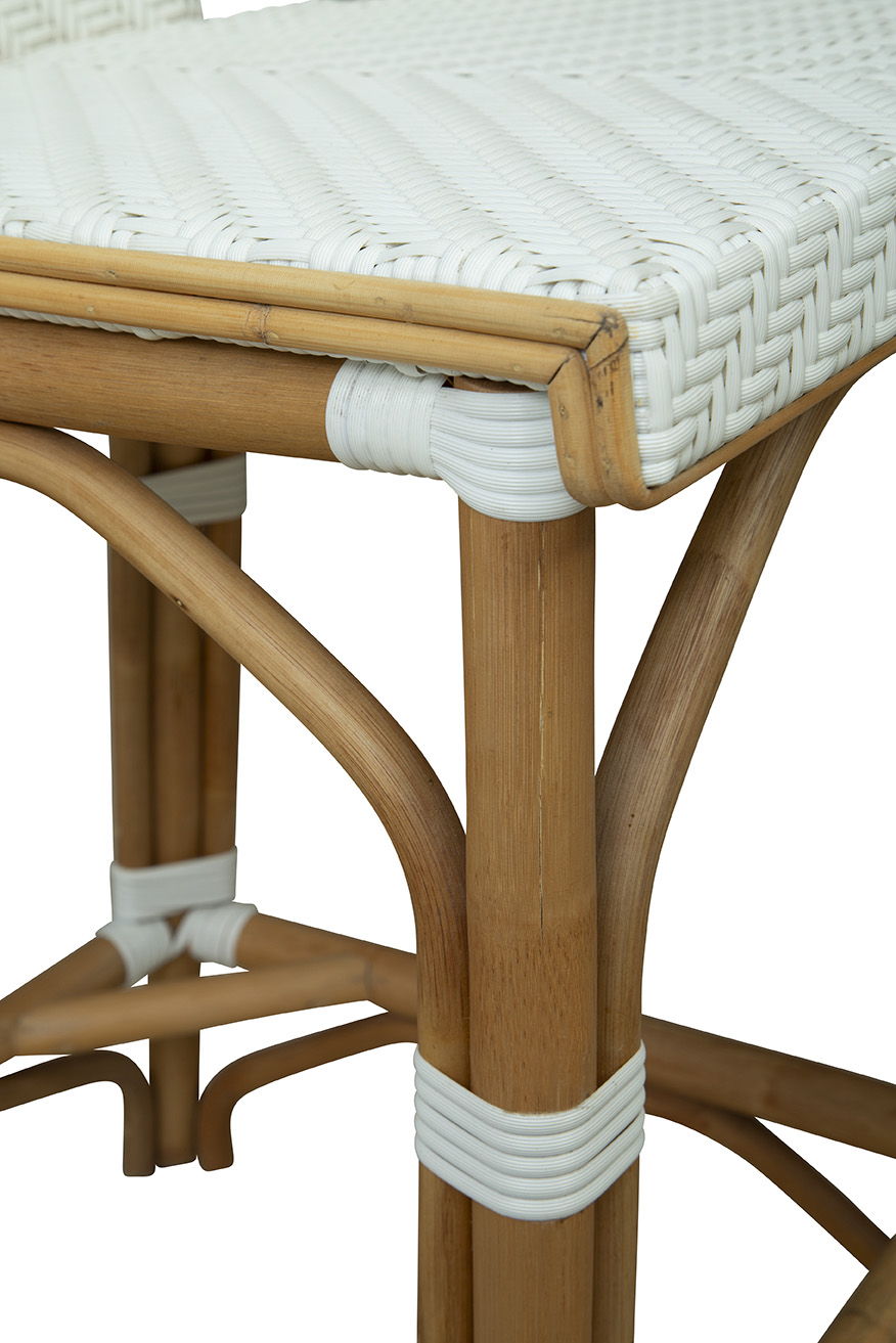 Jade - Counter Stool - White / Light Brown