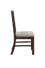 Pascaline - Rustic Side Chair (Set of 2) - Gray / Brown - Chair Sets - Alpine Outlets