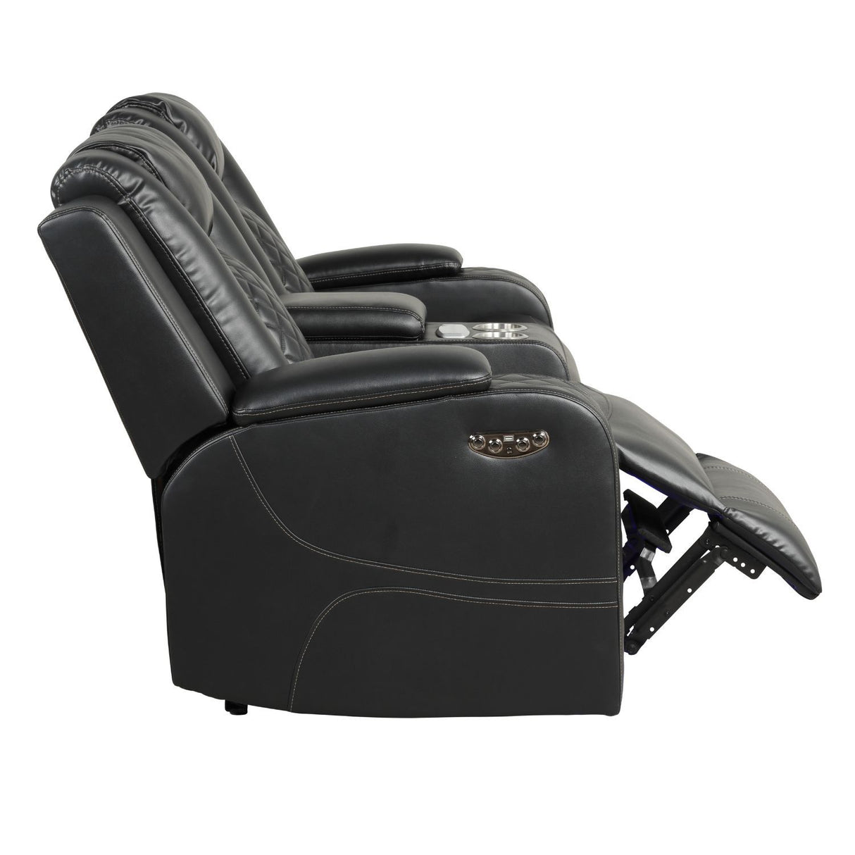 Benz - Power Reclining Loveseat & LED Lighting And Built In USB