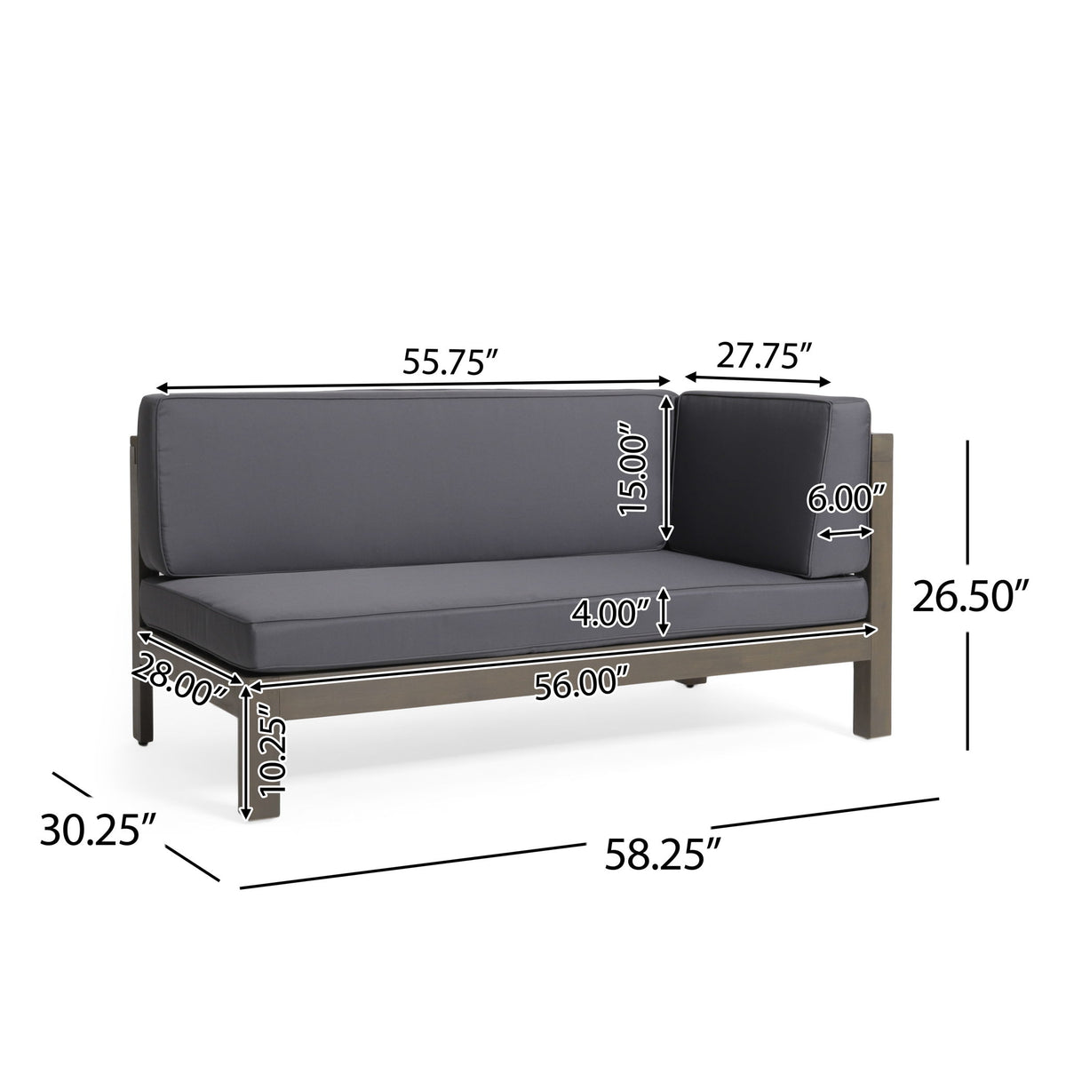 Brava - X Back Corner Bench