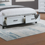 Bedroom Set, Bed With Drawers And Upholstered Headboard LED Lighting