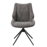 Malika - Side Chair With Swivel (Set of 2) - Brown Gray
