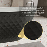 Freestanding Bathtub With Diamond Pattern Design