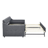Size Upholstered Daybed With Trundle And USB Charging Armrest