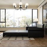 3 In 1 Convertible Sleeper Sofa With Nailhead Trim & Rolled Arm