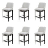 Marvin - Steel Frame Faux Leather Upholstered Bar Height Barstool