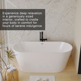 Glossy Freestanding Bathtub With Toe Tap Drain