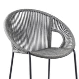 Acapulco - Indoor Outdoor Steel Bar Stool With Rope Set