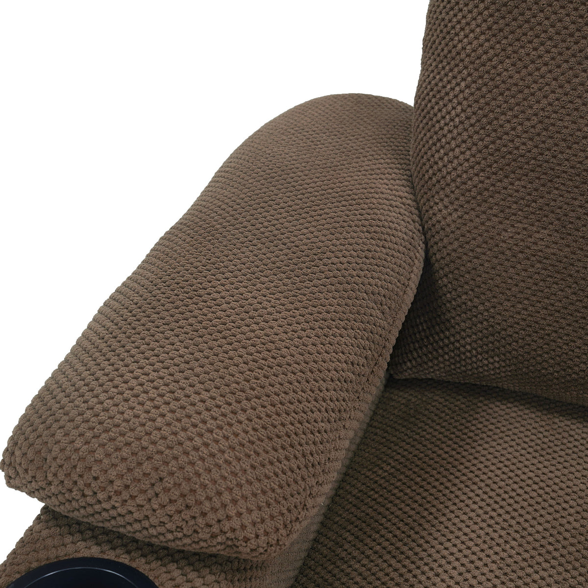 Accent Chair With Storage Ottoman, Reclining Single Chaise Lounge With Cupholders And USB, C Ports