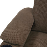 Accent Chair With Storage Ottoman, Reclining Single Chaise Lounge With Cupholders And USB, C Ports