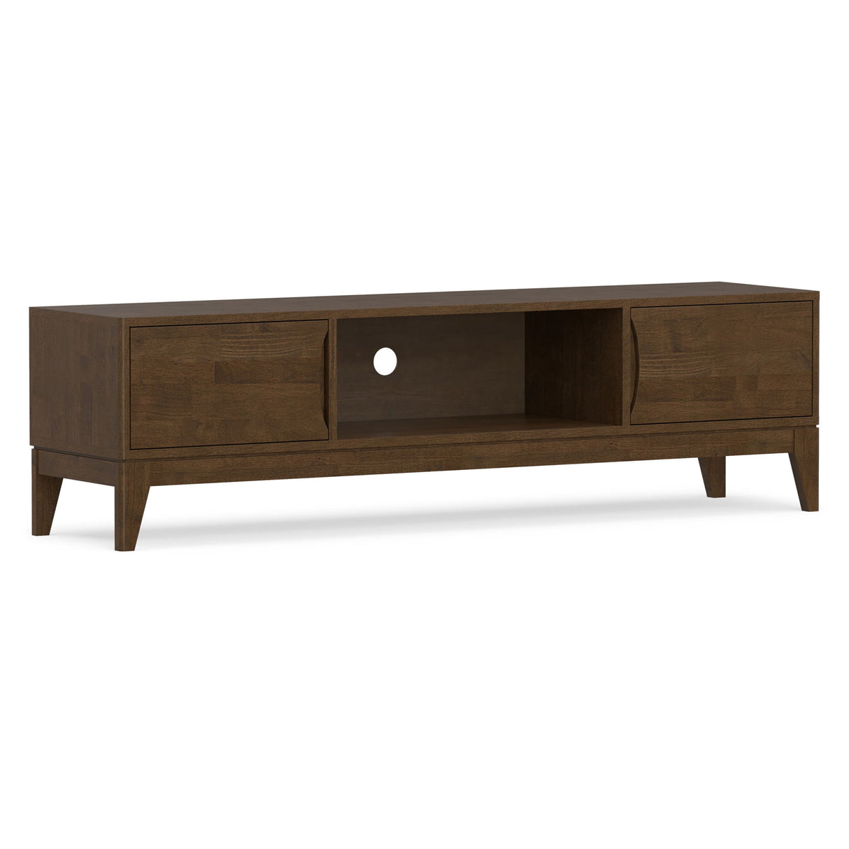 Harper - Low TV Media Stand - Walnut Brown
