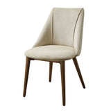 Willene - Polished Microfiber Side Chair (Set of 2) - Beige - Chair Sets - Alpine Outlets