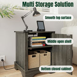 Farmhouse Nightstand, Charging Station & Storage