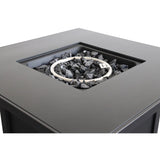 Powder Coated Fire Pit With Top - Black