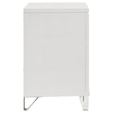 2 Drawer Nightstand With Accents - White
