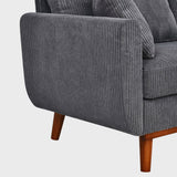 Upholstered Loveseat With Arms And Pillows