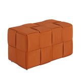 Modern Ottoman Foot Rest With Woven Design