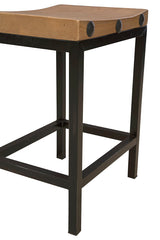 Old World - Counter Stool - Light Brown / Black