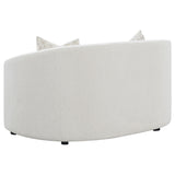 Rory - Sloped Arms Loveseat With Pillows - White