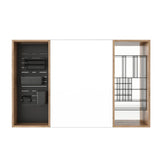 Wall Mounted Bathroom Mirror Cabinet With Storage - Imitative Oak