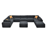 Custom Configuration Modular Sectional With Toss Pillows
