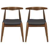 Dining Chairs With Ergonomic Backrest (Set of 2)