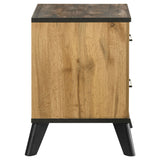 Georgina - 2 Drawer Nightstand - Natural Wood