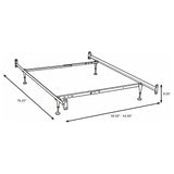 Renee - Twin / Full Bed Frame With Reinforced Center Beam And Bolt-On Construction - Black