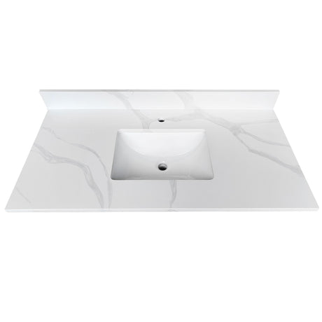 Bathroom Vanity Top With Undermount Single Bowl Sink