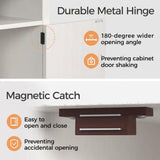 Farmhouse Nightstand With Charging Station & Storage