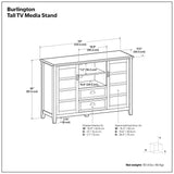 Burlington - Handcrafted Tall TV Media Stand