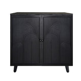 2 Door Accent Cabinet Storage Cabinet With Adjustable Shelf - Black