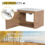 Wall Mounted Bathroom Vanity With Sink & 1 Soft Close Door