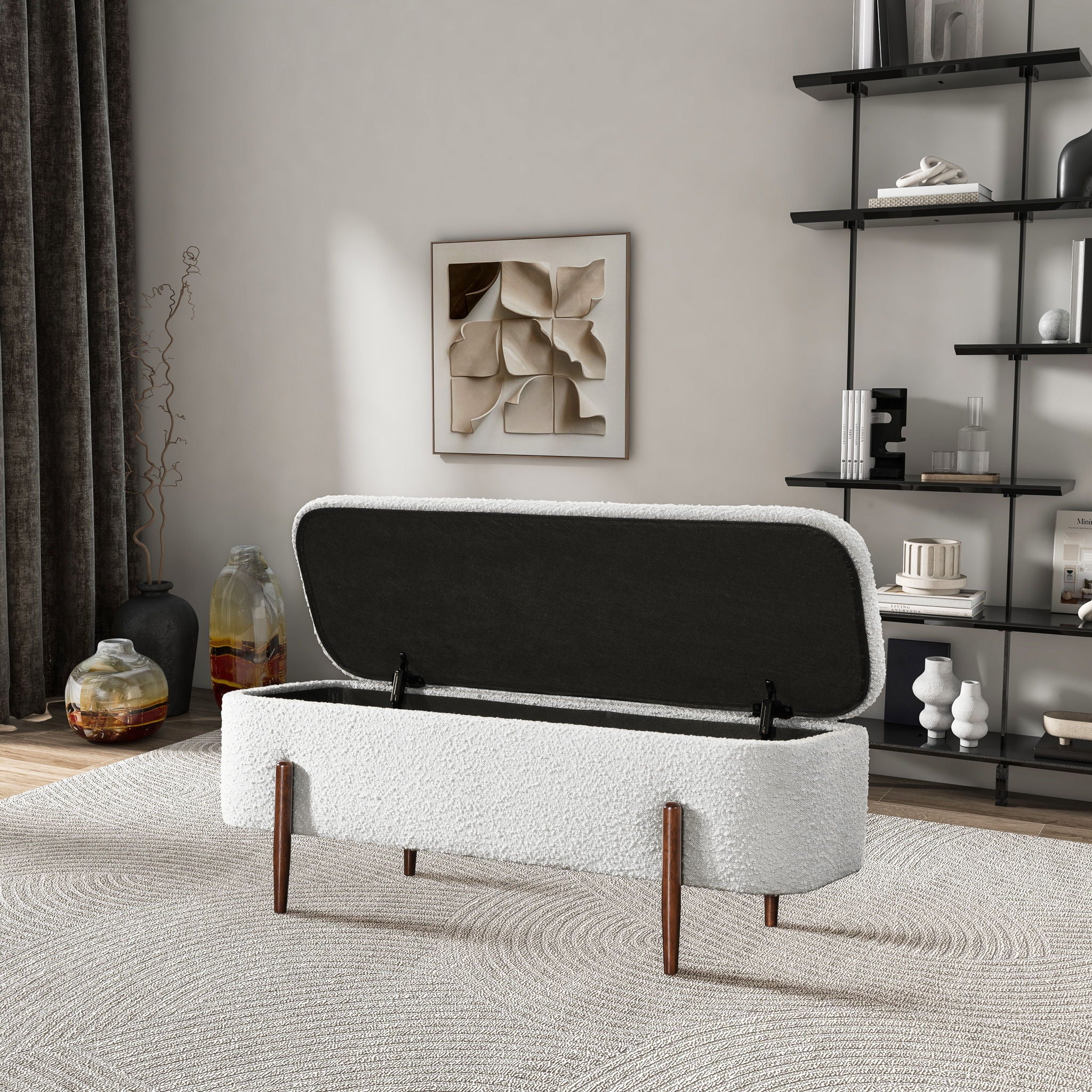 Sarna Storage Bench - Ivory - Thumbnail 4