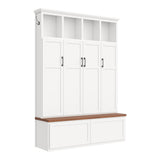 Hall Tree With 4 Hidden Cabinets