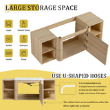 Wall Mounted Bathroom Vanity With Sink, Storage Shelves & Soft Close Door