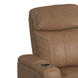 Side Kick - Loveseat With Console, Cupholders And White Led Light - Simba Saddle