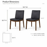 Laura - Mid-Century Modern Solid Wood Dining Chair (Set of 2)