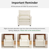 Modern Single Seat Accent Chair With Side Storage Pockets