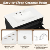 Freestanding Bathroom Vanity With Sink, Soft Close Door, Tip Out Drawer
