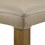 Elyza - Full Back Top Grain Leather Upholstered Wood Dining Chairs (Set of 2)