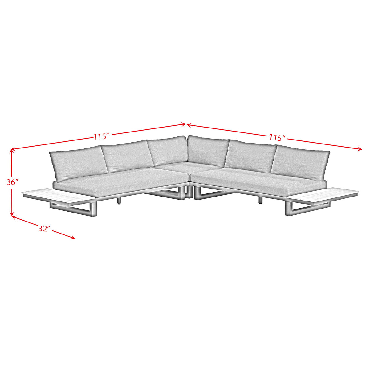Cabana - Three Piece Outdoor Living Set - Black