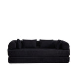Convertible Sleeper Sofa Bed With Cylindrical Pillow