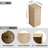 Freestanding Bathroom Vanity With Sink, 2 Small Storage Cabinets, Soft Close Doors
