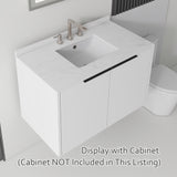 Basin Sink, 0.6" Ultra Thin Profile, Triple Faucet Holes, Sink Only
