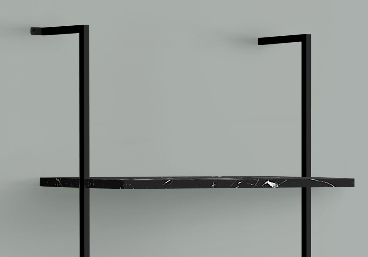 Bookshelf, Bookcase, Etagere, Ladder, 5 Tier, For Office, Marble Look Contemporary & Modern - Etageres - Alpine Outlets