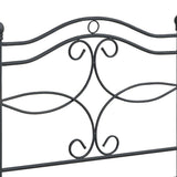 Twin Headboard With Scrollwork Design - Black