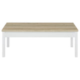 Quintara - 3 Piece Coffee Table Set - Natural / White